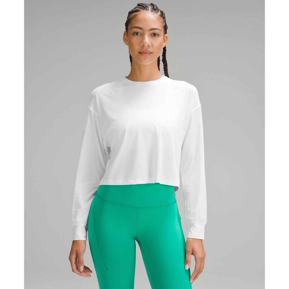 Lululemon Abrasion-Resistant Training Long-Sleeve Shirt in White - Picture 1 of 2